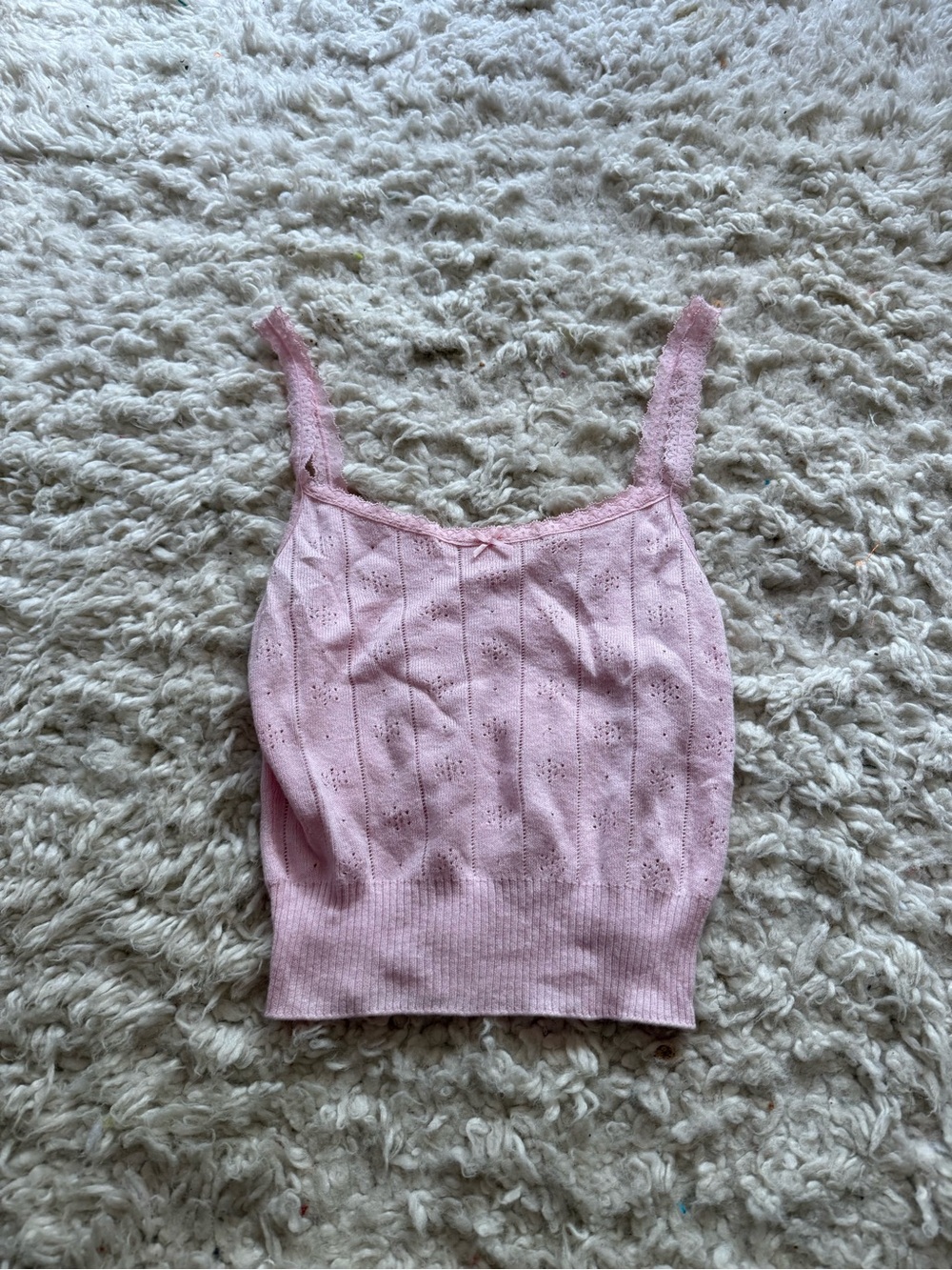 Skims Pink Lace-Trim Knit Tank Top - Women